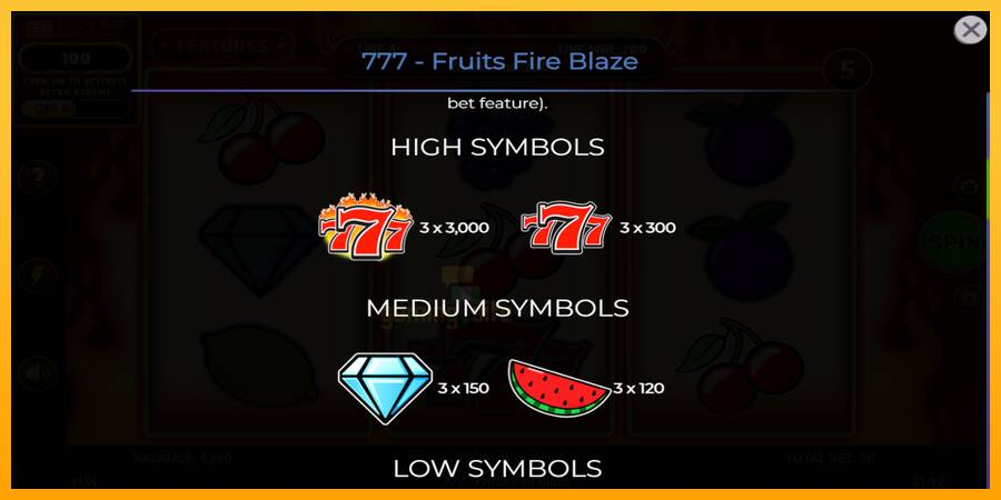 777 - Fruits Fire Blaze gaming machine for money, picture 6