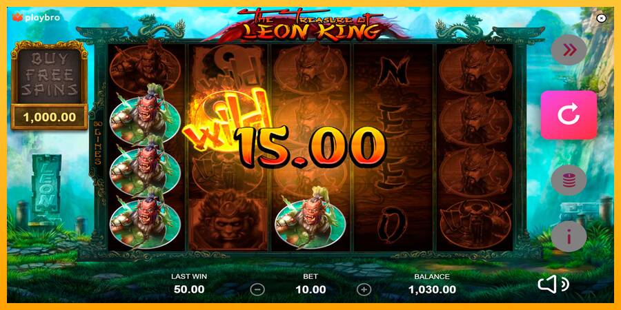 The Treasure of Leon King gaming machine for money, picture 3