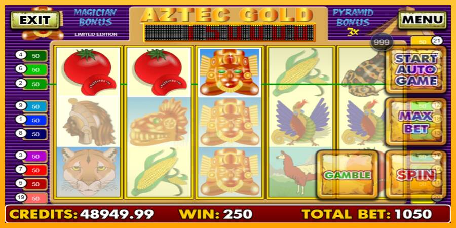 Aztec Gold gaming machine for money, picture 2