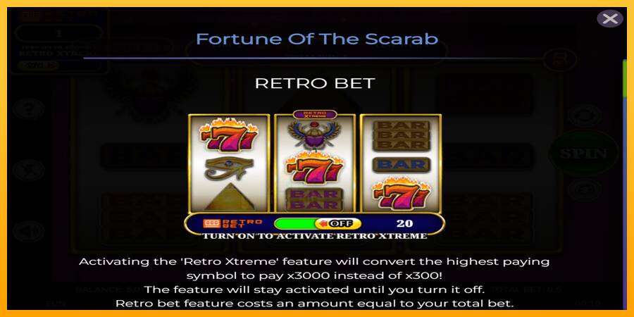 Fortune of the Scarab gaming machine for money, picture 4