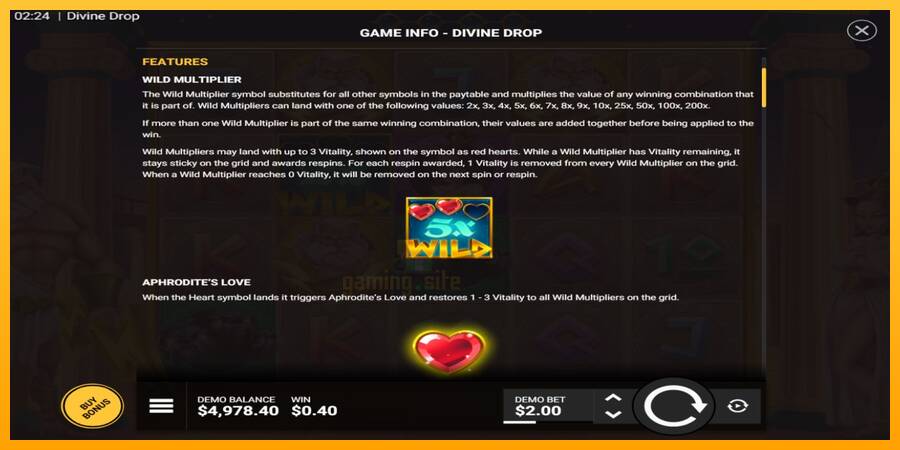 Divine Drop gaming machine for money, picture 4