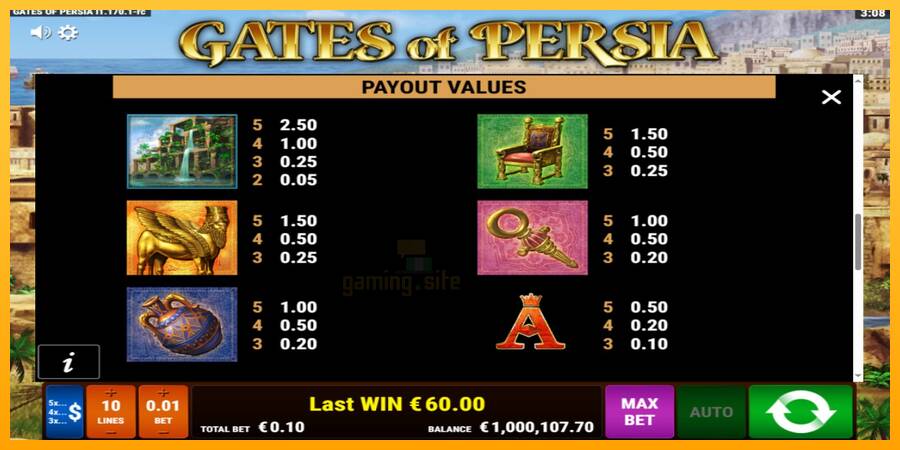 Gates of Persia gaming machine for money, picture 7