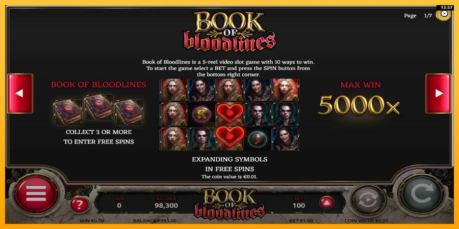 Book of Bloodlines gaming machine for money, picture 5