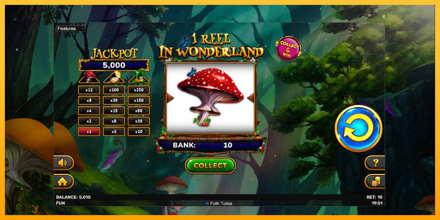 1 Reel In Wonderland gaming machine for money, picture 4