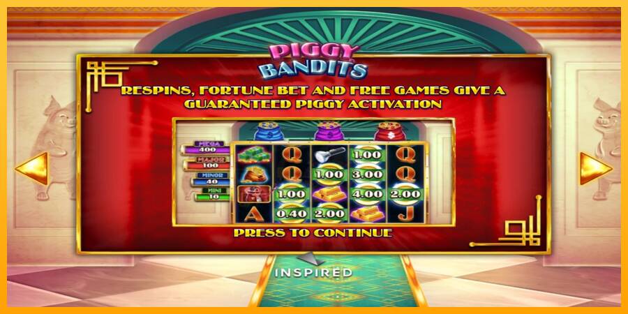 Piggy Bandits gaming machine for money, picture 1