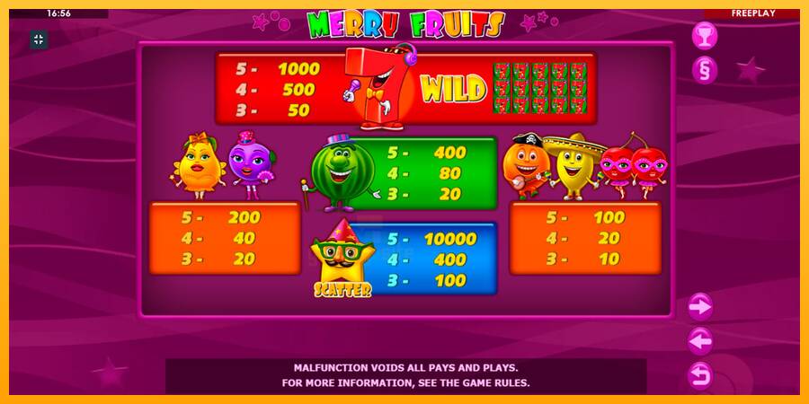 Merry Fruits gaming machine for money, picture 8