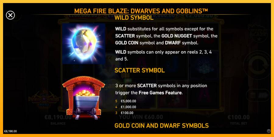 Mega Fire Blaze: Dwarves & Goblins gaming machine for money, picture 5