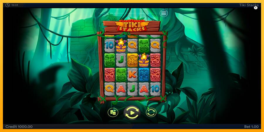 Tiki Stacks gaming machine for money, picture 1