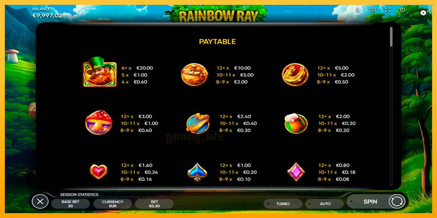 Rainbow Ray gaming machine for money, picture 7