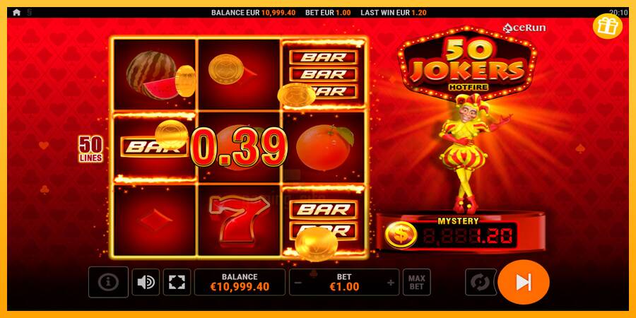 50 Jokers Hotfire gaming machine for money, picture 5