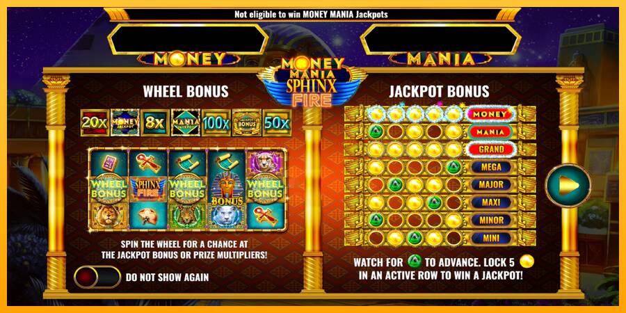 Money Mania Sphinx Fire gaming machine for money, picture 1