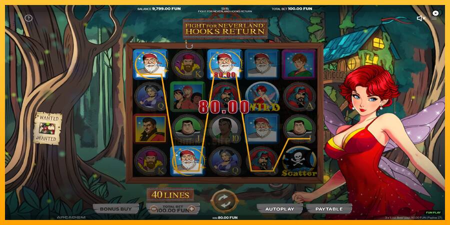 Fight for Neverland: Hooks Return gaming machine for money, picture 3