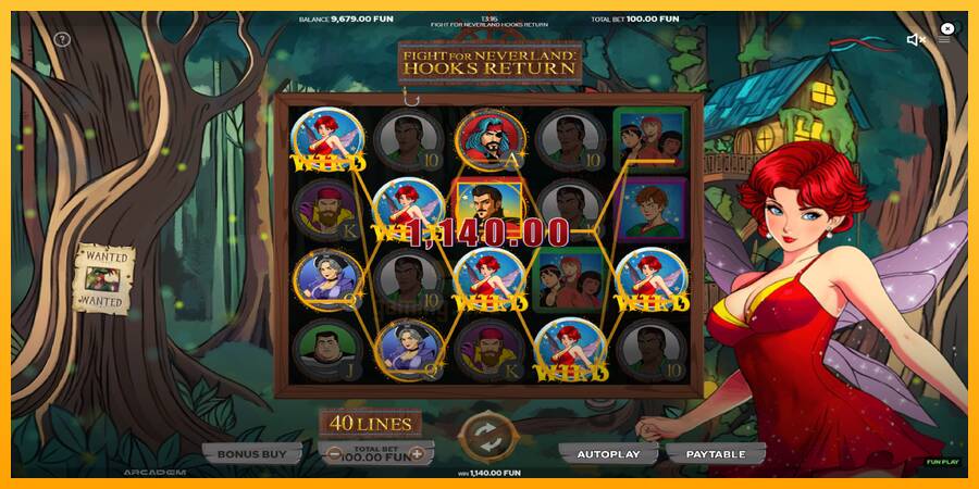 Fight for Neverland: Hooks Return gaming machine for money, picture 4