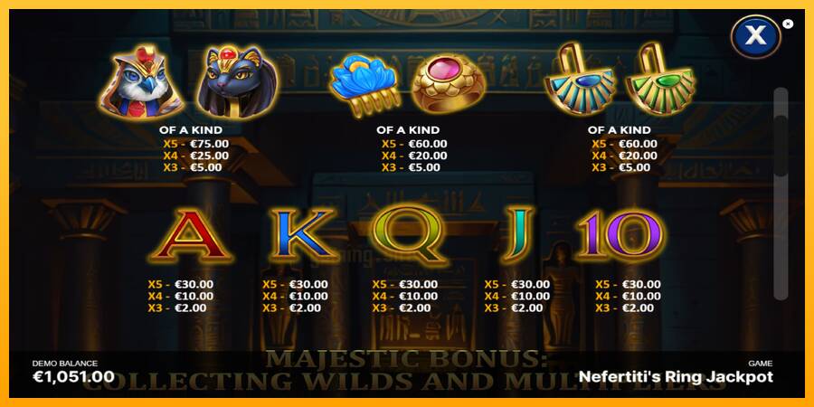 Nefertitis Ring Jackpot gaming machine for money, picture 6