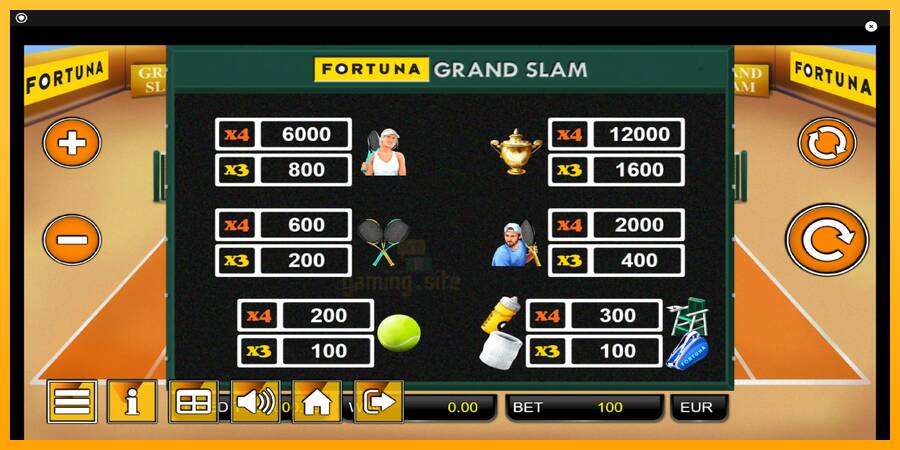 Fortuna Grand Slam gaming machine for money, picture 5