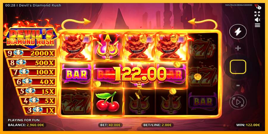 Devils Diamond Rush gaming machine for money, picture 3