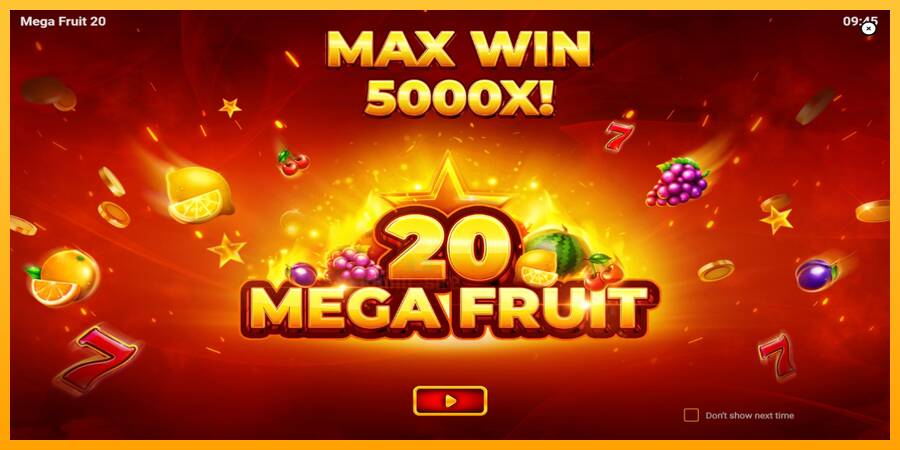 Mega Fruit 20 gaming machine for money, picture 1