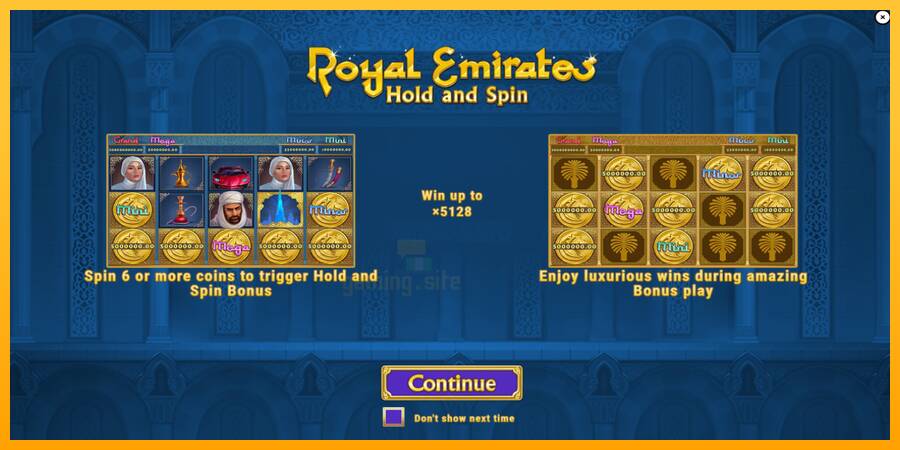 Royal Emirates Hold and Spin gaming machine for money, picture 1