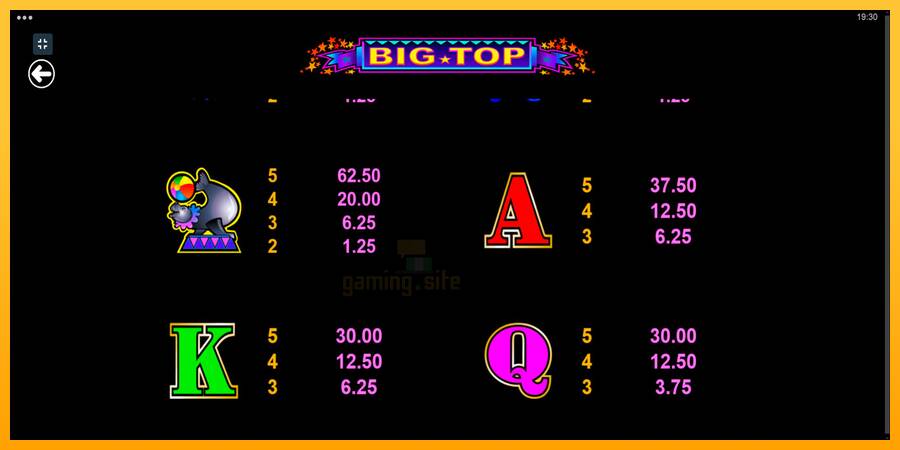 Big Top gaming machine for money, picture 9