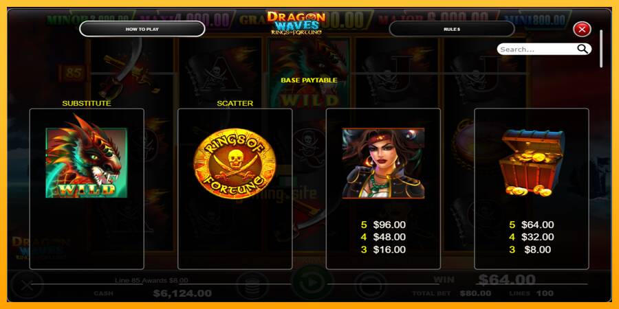 Dragon Waves - Rings of Fortune gaming machine for money, picture 5