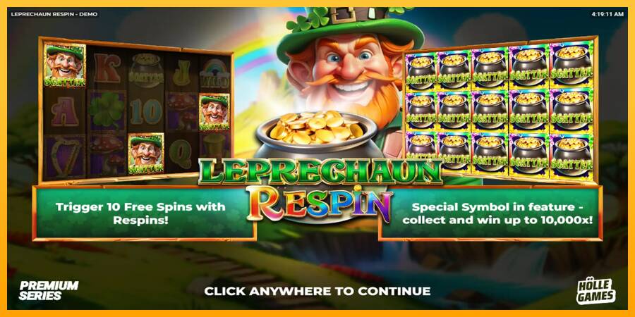 Leprechaun Respin gaming machine for money, picture 1