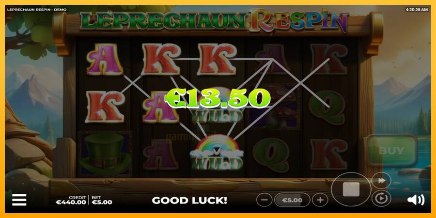 Leprechaun Respin gaming machine for money, picture 3