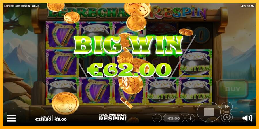 Leprechaun Respin gaming machine for money, picture 5