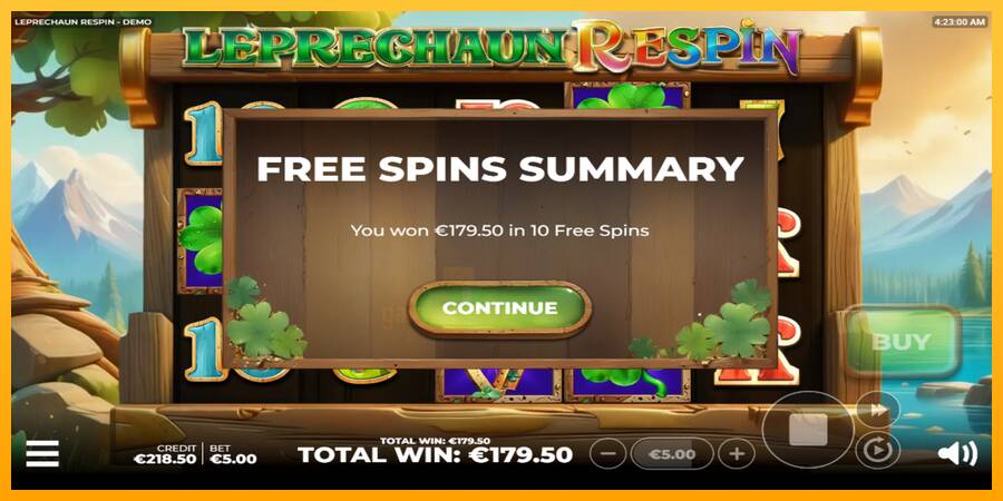 Leprechaun Respin gaming machine for money, picture 6