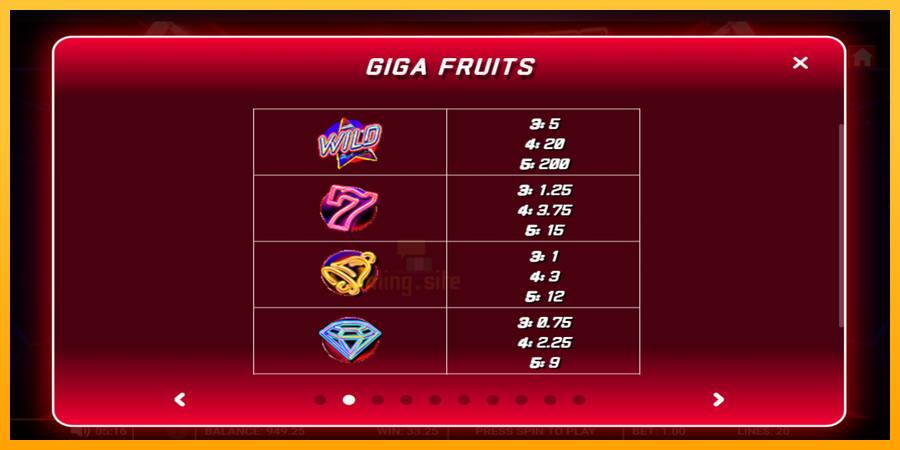 Giga Fruits gaming machine for money, picture 6