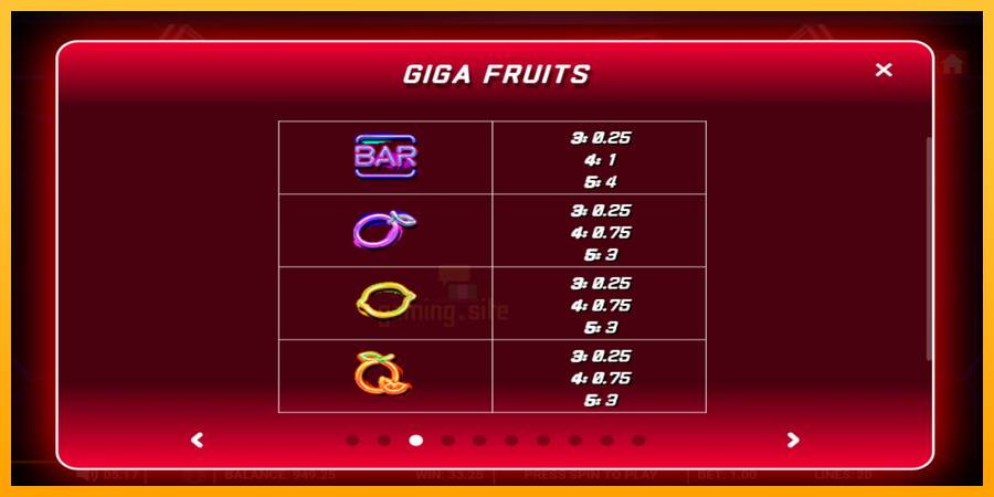 Giga Fruits gaming machine for money, picture 7