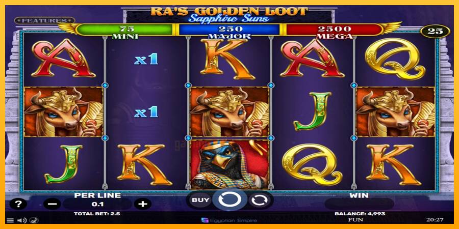 Ras Golden Loot - Sapphire Suns gaming machine for money, picture 2