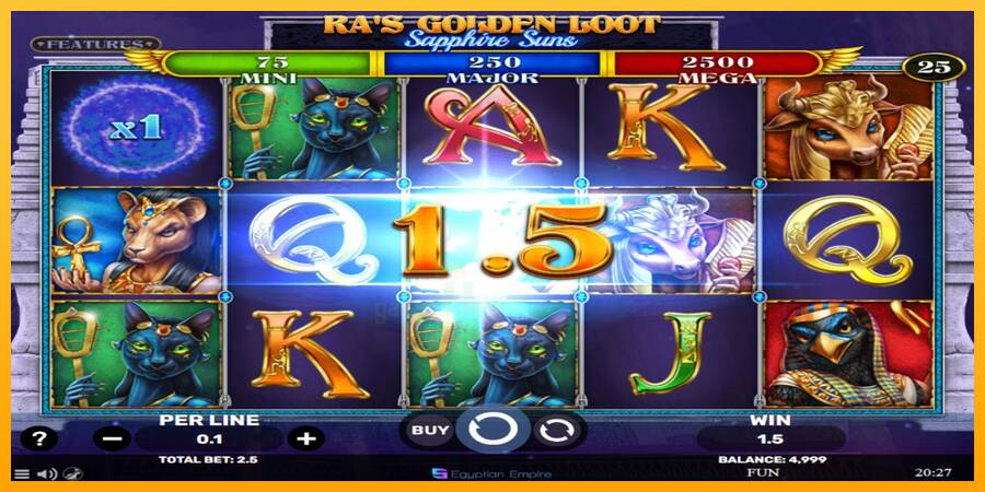 Ras Golden Loot - Sapphire Suns gaming machine for money, picture 3