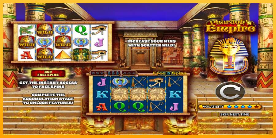 Pharaohs Empire gaming machine for money, picture 1