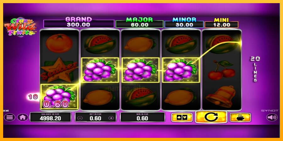 Crazy Wild Fruits gaming machine for money, picture 3