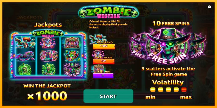 Western Zombie gaming machine for money, picture 1