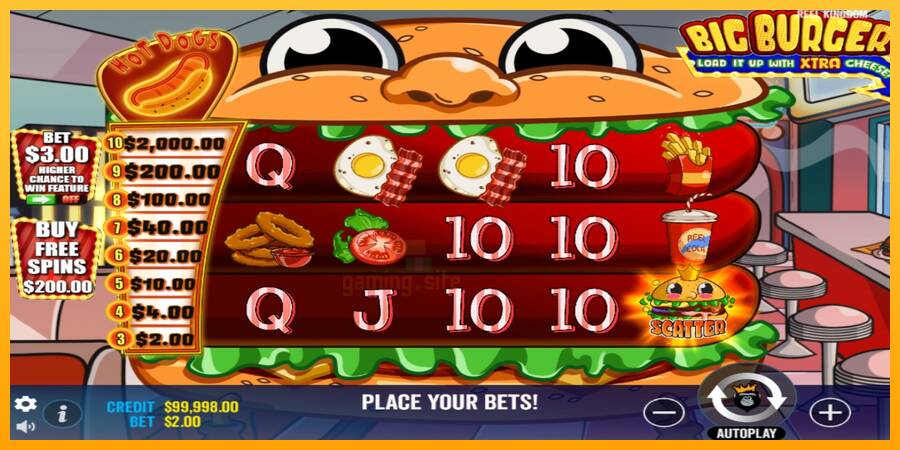 Big Burger Load it up with Xtra Cheese gaming machine for money, picture 2