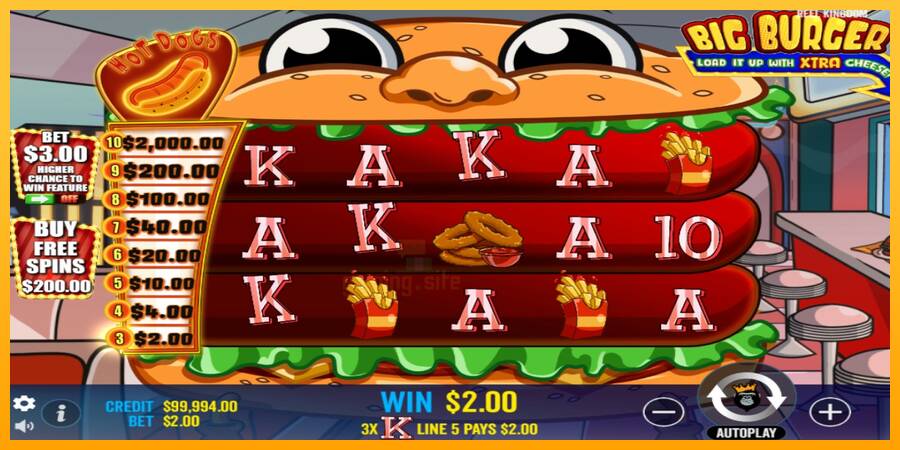 Big Burger Load it up with Xtra Cheese gaming machine for money, picture 3