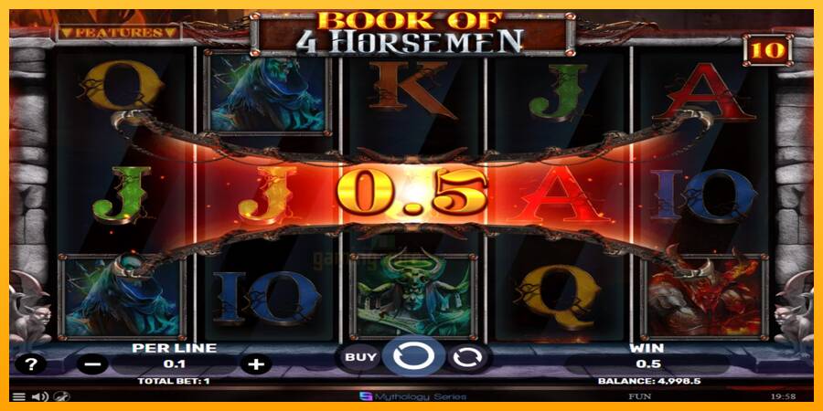 Book of 4 Horsemen gaming machine for money, picture 3