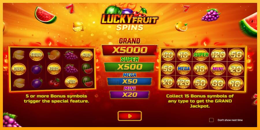 Lucky Fruit Spins Bonus Buy gaming machine for money, picture 1