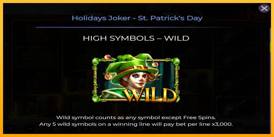 Holidays Joker - St. Patricks Day gaming machine for money, picture 5