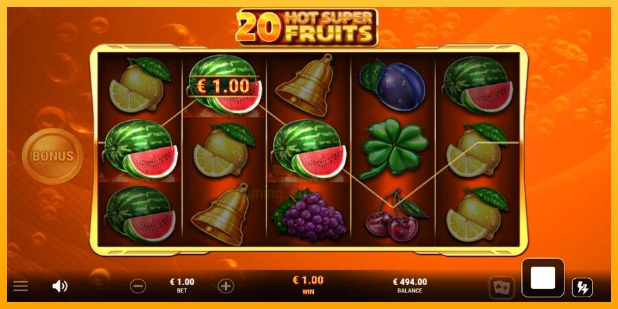 20 Hot Super Fruits gaming machine for money, picture 3