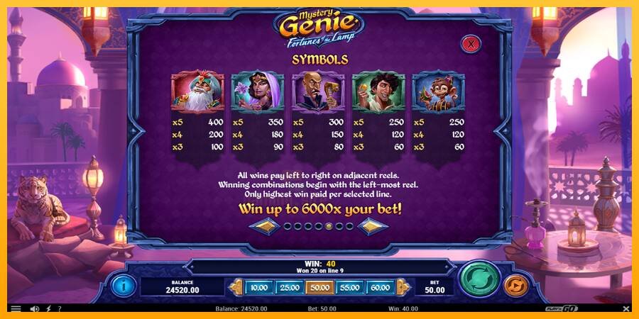 Mystery Genie Fortunes of the Lamp gaming machine for money, picture 6