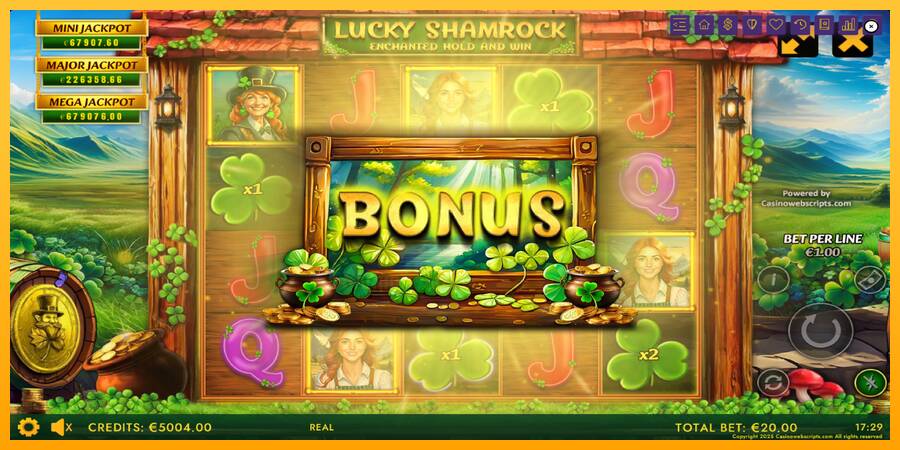 Lucky Shamrock - Enchanted Hold and Win gaming machine for money, picture 3