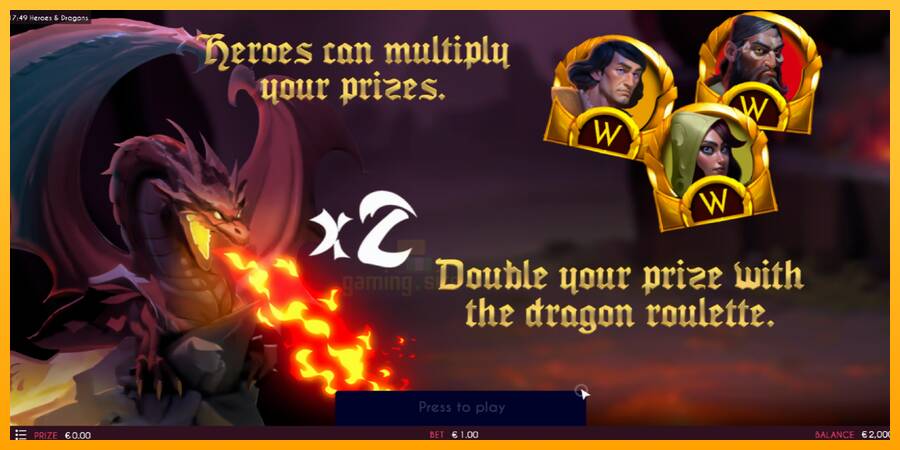 Heroes & Dragons gaming machine for money, picture 1