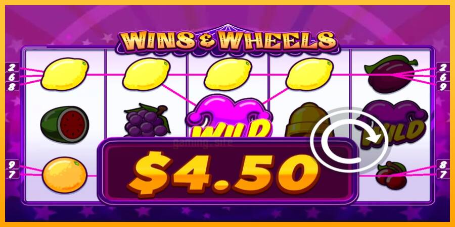 Wins & Wheels gaming machine for money, picture 4