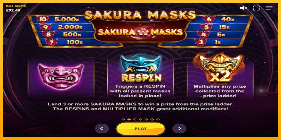 Sakura Masks gaming machine for money, picture 4