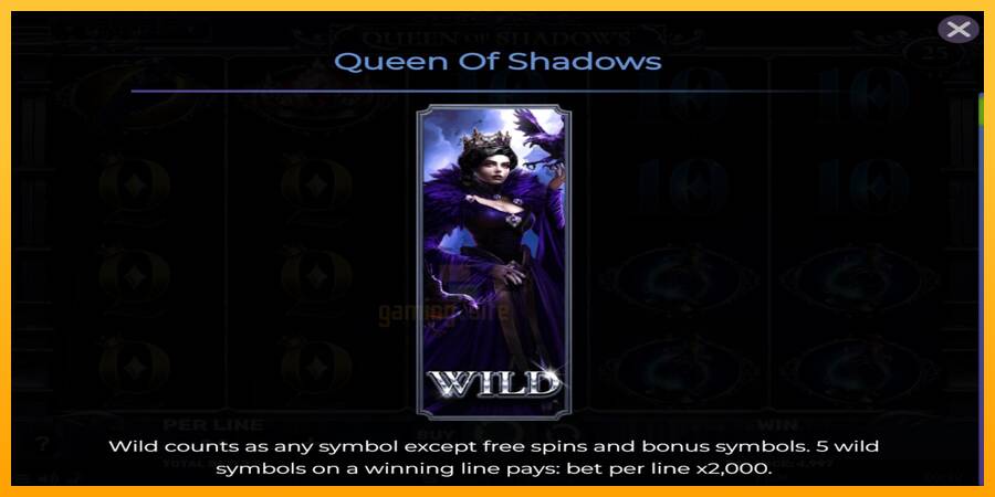 Queen of Shadows gaming machine for money, picture 4