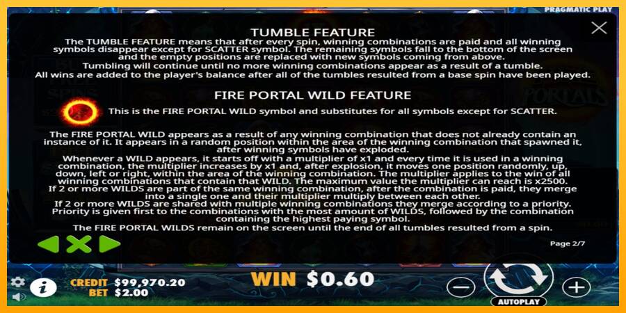 Fire Portals gaming machine for money, picture 4