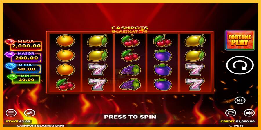 Cashpots Blazinator gaming machine for money, picture 2