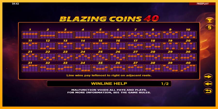 Blazing Coins 40 gaming machine for money, picture 5